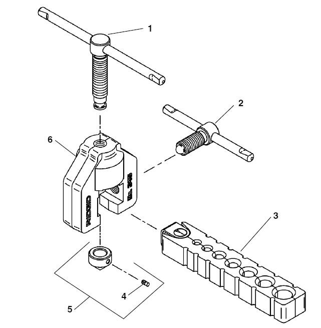 Flaring Tool Diagram and Parts List for 31597  Ridgid Pipe Tools