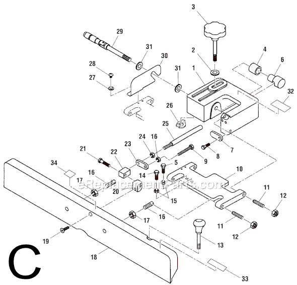 Page C Diagram and Parts List for  Ridgid