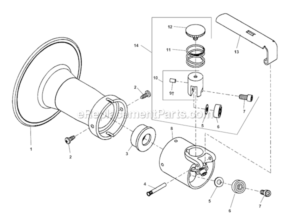 Page C Diagram and Parts List for  Ridgid Drain Cleaner