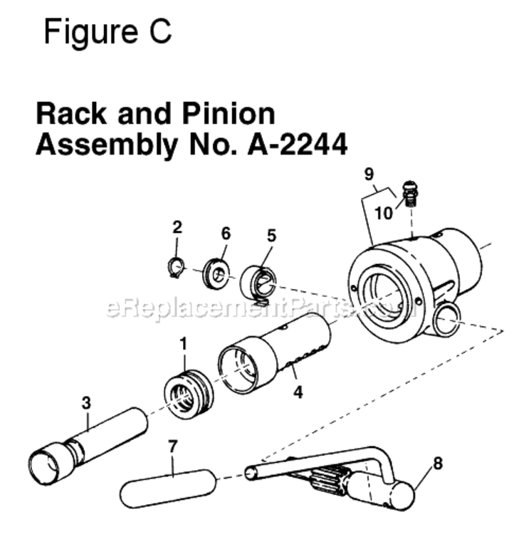 Page C Diagram and Parts List for  Ridgid Drain Cleaner