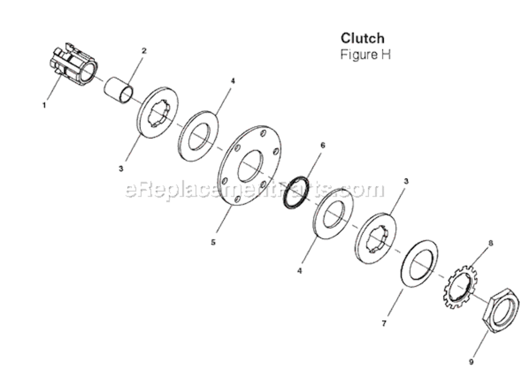 Page H Diagram and Parts List for  Ridgid Drain Cleaner