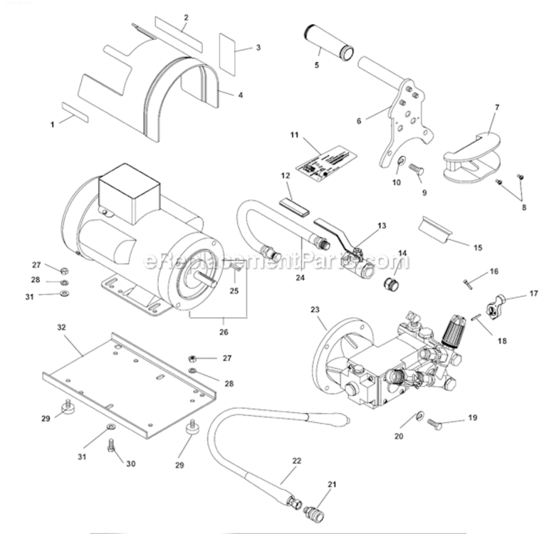 Page A Diagram and Parts List for  Ridgid Pressure Washer