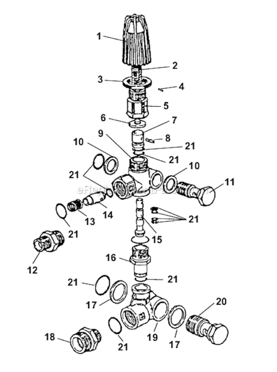 Page G Diagram and Parts List for  Ridgid Pressure Washer