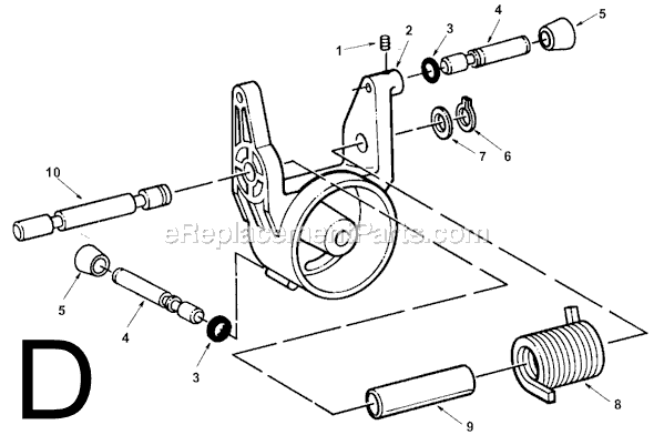 Page D Diagram and Parts List for  Ridgid Miter Saw