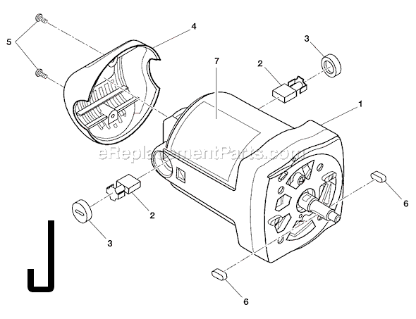 Page J Diagram and Parts List for  Ridgid Miter Saw