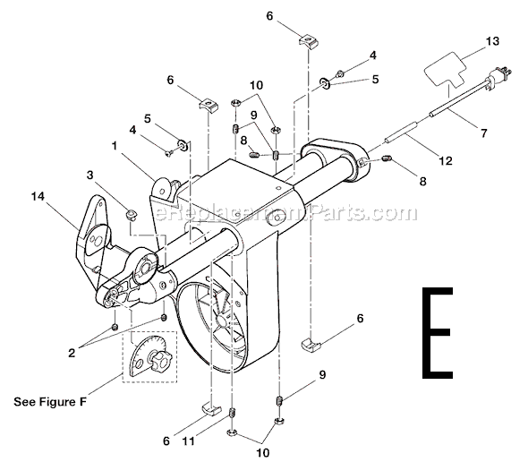 Page E Diagram and Parts List for  Ridgid Miter Saw
