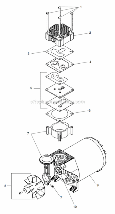 Page B Diagram and Parts List for  Ridgid Compressor