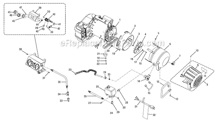 Page A Diagram and Parts List for  Ridgid Compressor
