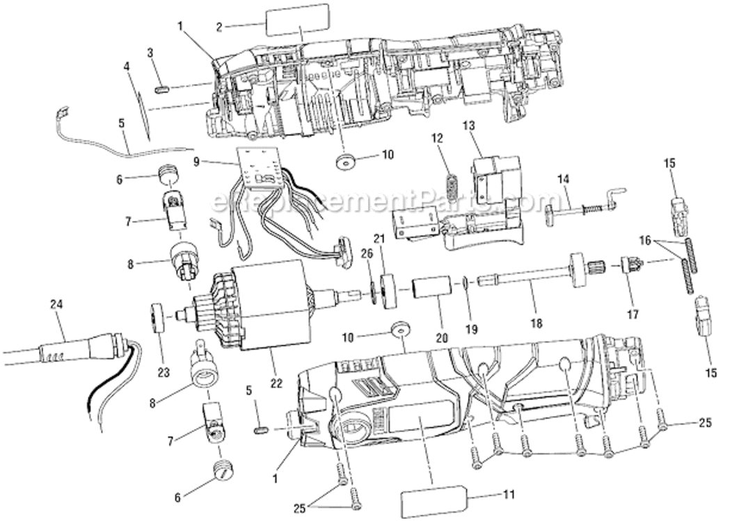 Page A Diagram and Parts List for  Ridgid Multi-Tool