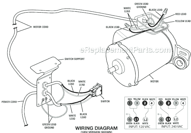 Page G Diagram and Parts List for  Ridgid Table Saw