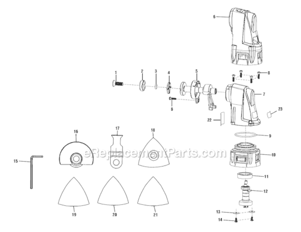 Page A Diagram and Parts List for  Ridgid Multi-Tool