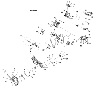 Fig-2 Diagram and Parts List for  Ridgid Saw