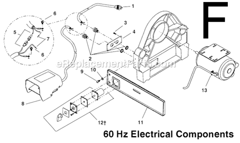 Part Location Diagram of 20113 Ridgid Switch Assembly