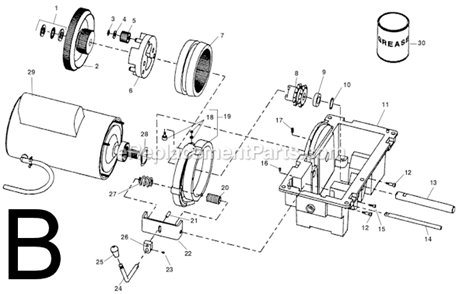 Part Location Diagram of 40260 Ridgid #10-32 Hex Head Screw (4)