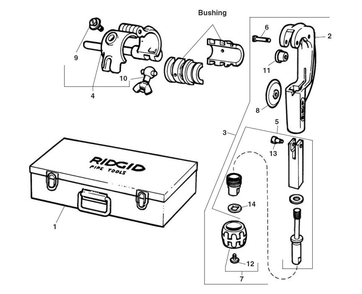 Part Location Diagram of 34625 Ridgid Knob Assembly