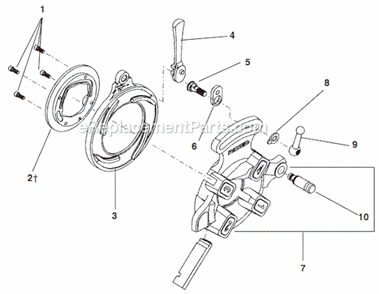Part Location Diagram of 59832 Ridgid Die Head Post