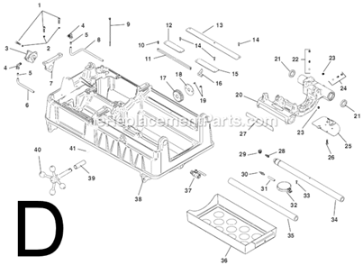 Page D Diagram and Parts List for  Ridgid Pipe Tools