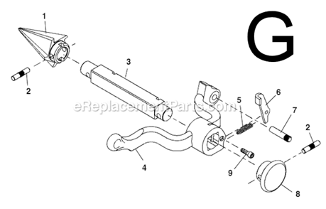 Page G Diagram and Parts List for  Ridgid Pipe Tools