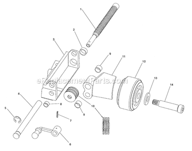 Part Location Diagram of 49262 Ridgid Depth Setting Decal