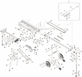 Part Location Diagram of 000900510070 Ryobi WHEEL
