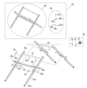Page D Diagram and Parts List for  Ridgid Table Saw