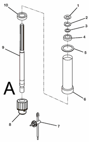 Page A Diagram and Parts List for  Ridgid Drill Press