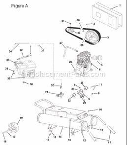 Page A Diagram and Parts List for  Ridgid Compressor