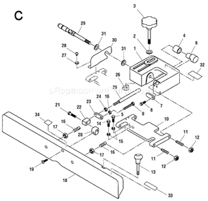 Part Location Diagram of 828689 Ridgid Holder Fence