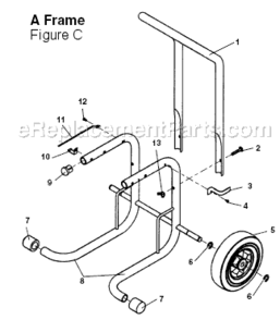 Page C Diagram and Parts List for  Ridgid Drain Cleaner