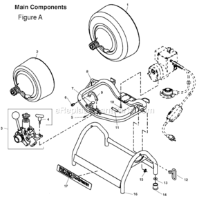 Page A Diagram and Parts List for  Ridgid Drain Cleaner
