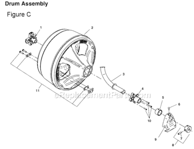 Part Location Diagram of 27528 Ridgid Drum
