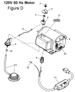 Page D Diagram and Parts List for  Ridgid Drain Cleaner