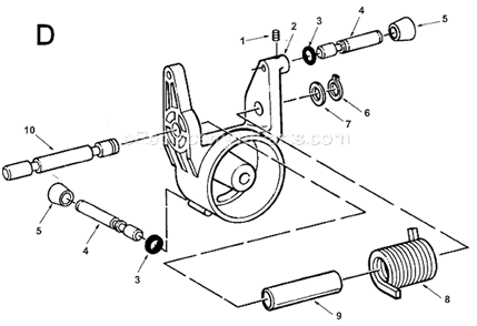 Page D Diagram and Parts List for  Ridgid Miter Saw