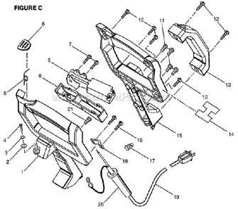 Page C Diagram and Parts List for  Ridgid Miter Saw