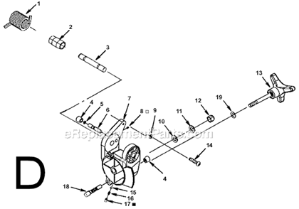 Page D Diagram and Parts List for  Ridgid Miter Saw