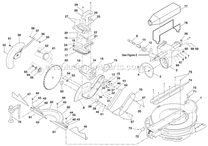 Part Location Diagram of 830122 Ridgid Base/Table Assembly