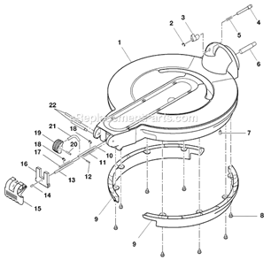 Page C Diagram and Parts List for  Ridgid Miter Saw
