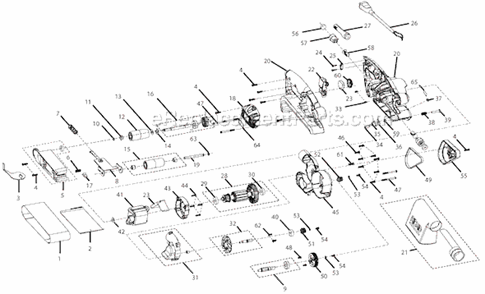 Part Location Diagram of 301187003 Ryobi ROLLER BEARING