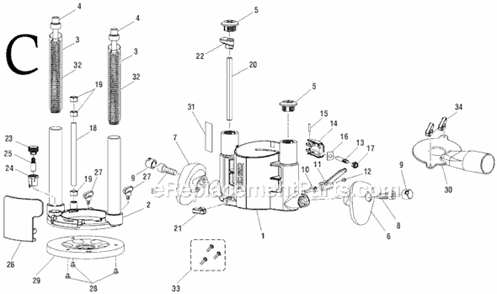 Page C Diagram and Parts List for  Ridgid