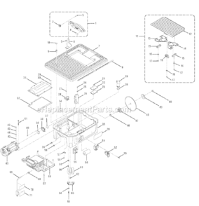 Page A Diagram and Parts List for  Ridgid Tile Saw