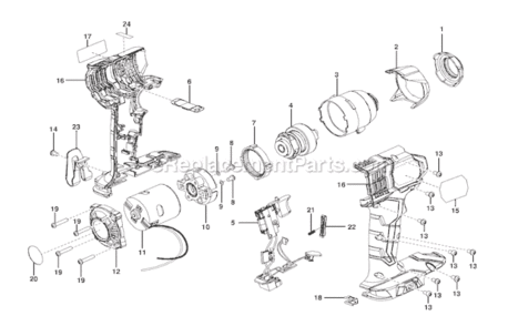 Page A Diagram and Parts List for  Ridgid Impact Driver