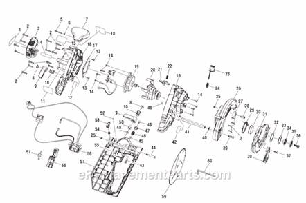 Page A Diagram and Parts List for  Ridgid Circular Saw
