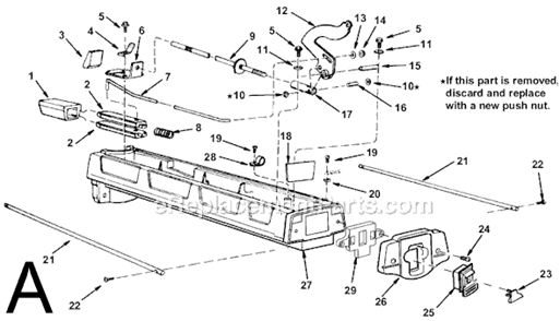 Part Location Diagram of 802612-8 Ryobi HC NUT PUSH 3/8