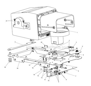 Toolbox Monitor 1 Diagram and Parts List for  Ridgid Drain Cleaner