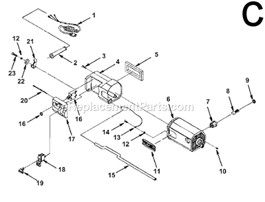 Page C Diagram and Parts List for  Ridgid Planer Jointer
