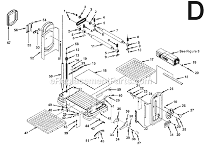 Page D Diagram and Parts List for  Ridgid Planer Jointer