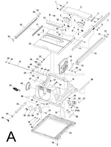 Part Location Diagram of AC1040 Ridgid Dado Throat Insert