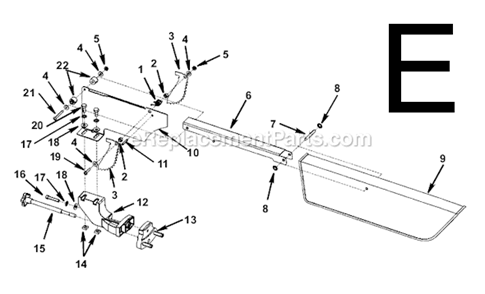 Page E Diagram and Parts List for  Ridgid Table Saw