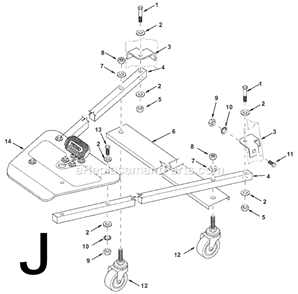 Page J Diagram and Parts List for  Ridgid