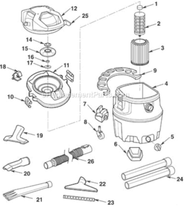 Part Location Diagram of 510118 Ridgid Blower Assembly